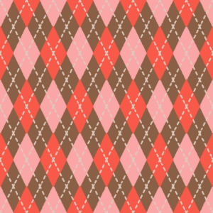 バレンタインカラーのアーガイル柄のパターン素材のフリーイラスト Clip art of valentinr argyle pattern