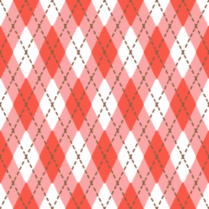 バレンタインカラーのアーガイル柄のパターン素材のフリーイラスト Clip art of valentinr argyle pattern