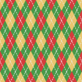 クリスマスカラーのアーガイル柄のパターン素材