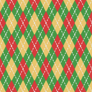 クリスマスカラーのアーガイル柄のパターン素材のフリーイラスト Clip art of christmas argyle pattern