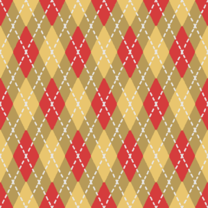 クリスマスカラーのアーガイル柄のパターン素材のフリーイラスト Clip art of christmas argyle pattern
