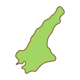 淡路島の地図のフリーイラスト Clip art of awajishima-island map