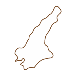 淡路島の地図のフリーイラスト Clip art of awajishima-island map