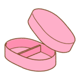 お弁当箱のフリーイラスト Clip art of bento-box