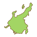 中部地方の地図のイラスト