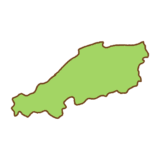 中国地方の地図のイラスト