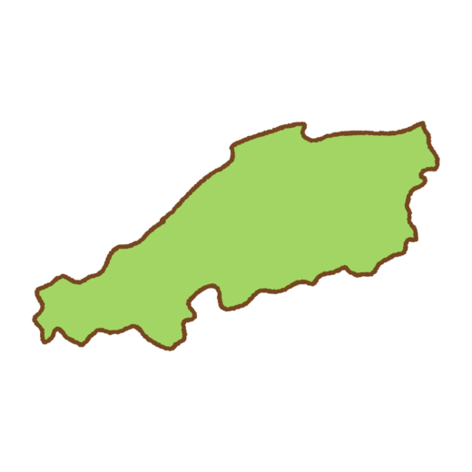 中国地方の地図のイラスト