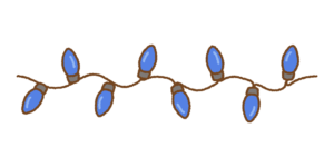 カラー電飾のフリーイラスト Clip art of colorful-christmas-lights