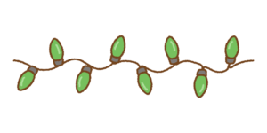 カラー電飾のフリーイラスト Clip art of colorful-christmas-lights