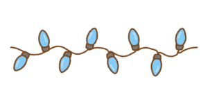 カラー電飾のフリーイラスト Clip art of colorful-christmas-lights