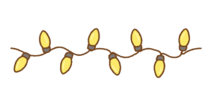 カラー電飾のフリーイラスト Clip art of colorful-christmas-lights