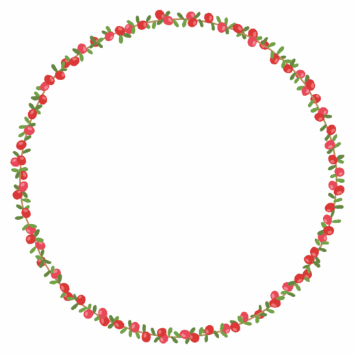 クランベリーの丸フレーム素材