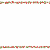 クランベリーのフレーム素材のフリーイラスト Clip art of cranberry paper frame