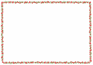 クランベリーのフレーム素材のフリーイラスト Clip art of cranberry paper frame