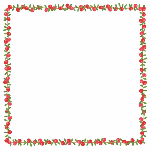 クランベリーの正方形フレーム素材