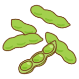 枝豆のフリーイラスト Clip art of edamame-beans