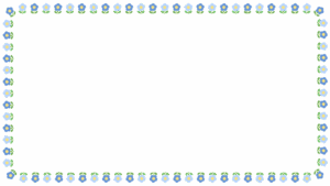 花の映像フレーム素材のフリーイラスト Clip art of flower video frame