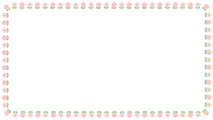 花の映像フレーム素材のフリーイラスト Clip art of flower video frame