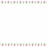 花の映像フレーム素材のフリーイラスト Clip art of flower video frame