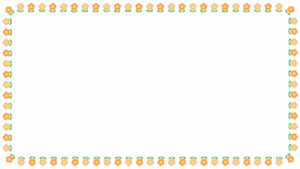 花の映像フレーム素材のフリーイラスト Clip art of flower video frame
