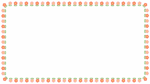 花の映像フレーム素材のフリーイラスト Clip art of flower video frame