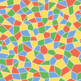 四色定理のパターン素材のフリーイラスト Clip art of Four color theorem pattern