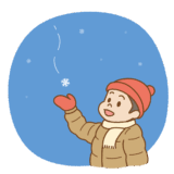 初雪のフリーイラスト Clip art of first snow