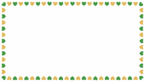 クリスマスカラーのハートの映像フレーム素材のフリーイラスト Clip art of christmas heart video frame