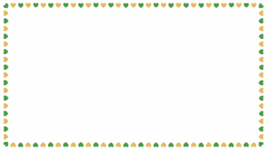 クリスマスカラーのハートの映像フレーム素材のフリーイラスト Clip art of christmas heart video frame