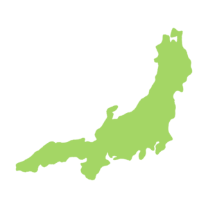 本州の地図のフリーイラスト Clip art of honshu-island map
