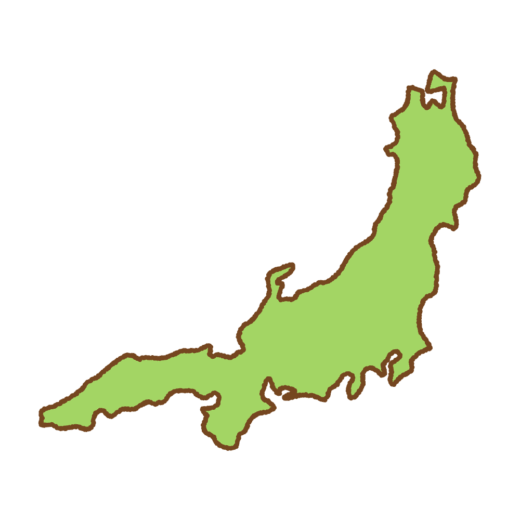 本州の地図のイラスト