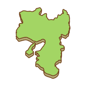 関西地方の地図のフリーイラスト Clip art of kansai map