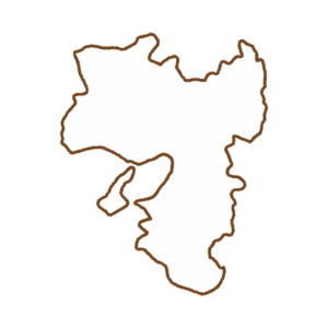 関西地方の地図のフリーイラスト Clip art of kansai map