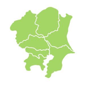 県境のある関東地方の地図のフリーイラスト Clip art of kantou map (prefectural border)