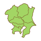 県境のある関東地方の地図のフリーイラスト Clip art of kantou map (prefectural border)