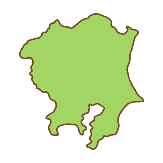 関東地方の地図のイラスト