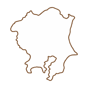 関東地方の地図のフリーイラスト Clip art of kanto map