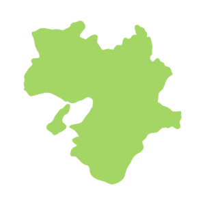 近畿地方の地図のフリーイラスト Clip art of kinki map