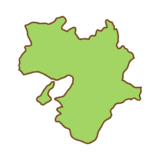 近畿地方の地図のフリーイラスト Clip art of kinki map