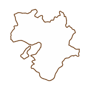 近畿地方の地図のフリーイラスト Clip art of kinki map