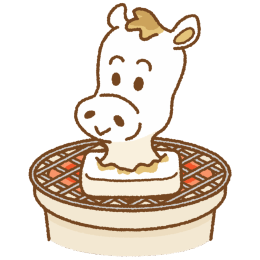 ウマのおもちのイラスト