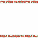 ポインセチアのフレーム素材のフリーイラスト Clip art of poinsettia frame