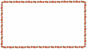 ポインセチアの映像フレーム素材のフリーイラスト Clip art of poinsettia video frame