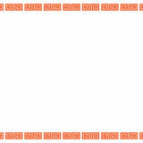 雷紋の映像フレーム素材のフリーイラスト Clip art of raimon video frame