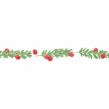 ローズマリーとクランベリーのライン素材のフリーイラスト Clip art of rosemary & cranberry line