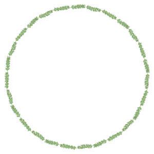 ローズマリーの丸フレーム素材のフリー素材 Clip art of rosemary circle frame