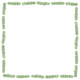 ローズマリーの正方形フレーム素材のフリー素材 Clip art of rosemary square frame