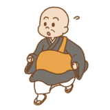 走るお坊さんのイラスト
