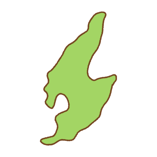 佐渡島の地図のイラスト