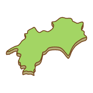 四国の地図のフリーイラスト Clip art of shikoku-island map
